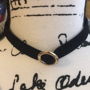 Black choker with charm